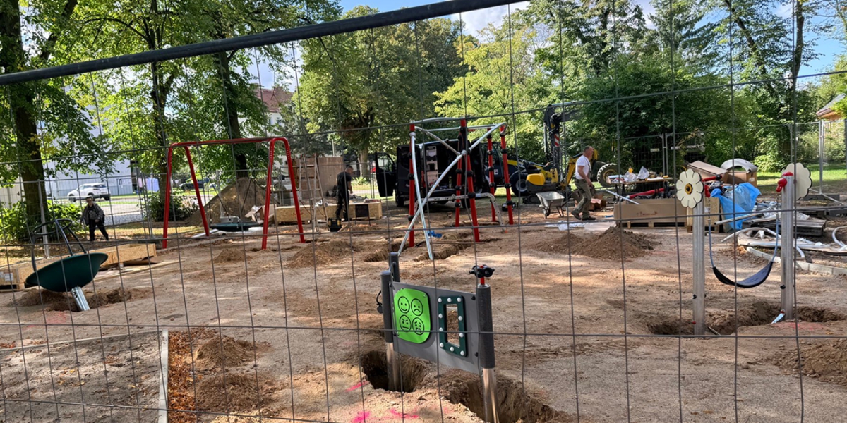 Bau vom integrativen Spielplatz in Arendsee